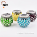 Latest product AA Battery garden decoration eco-friendly solar glass lights mosaic glass lamp
